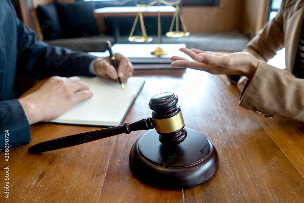 Judge gavel with Justice lawyers, Businessman in suit Judge gavel with Justice lawyers, Businessman in suit