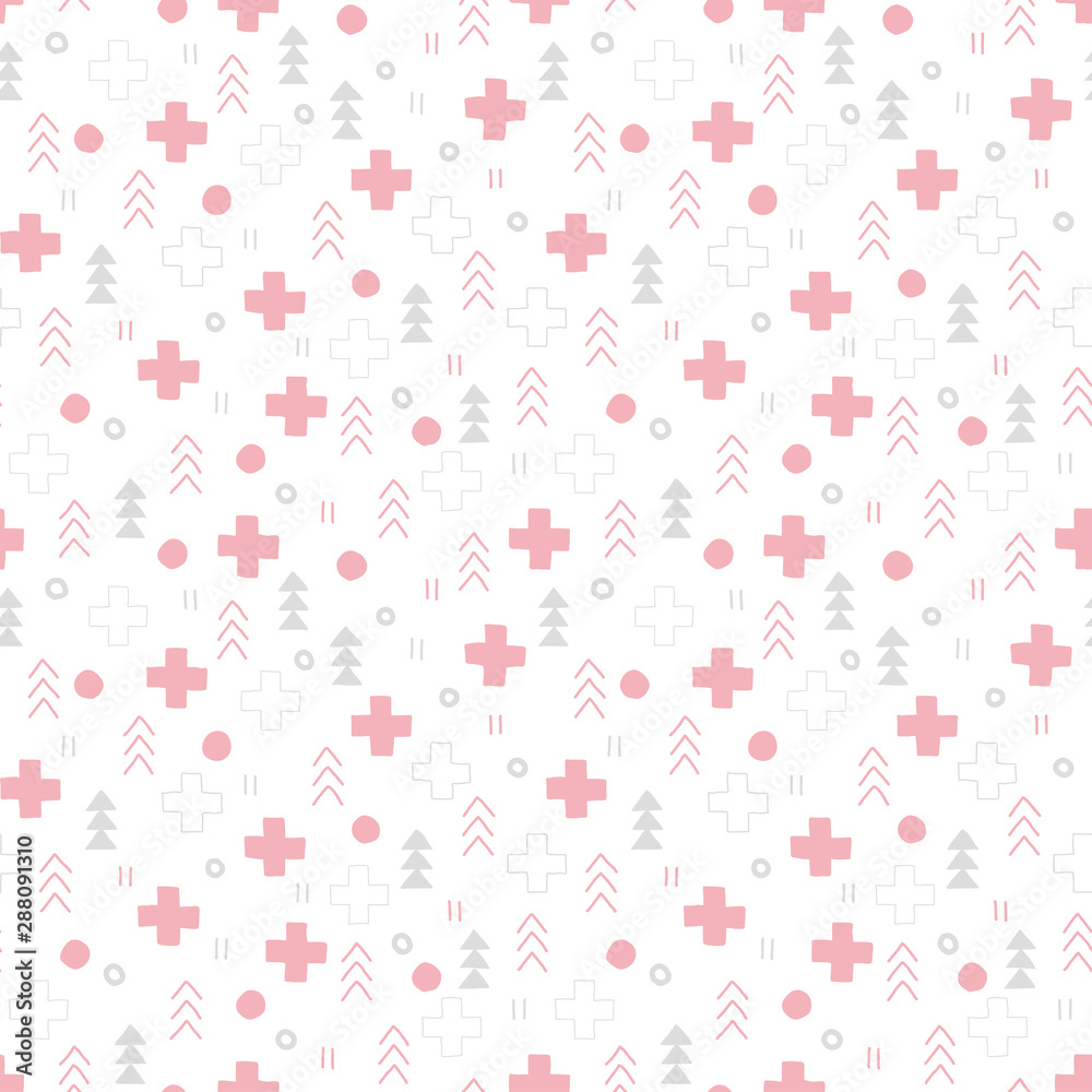 Geometric illustration background. Seamless pattern.Vector. 幾何学イラストパターン