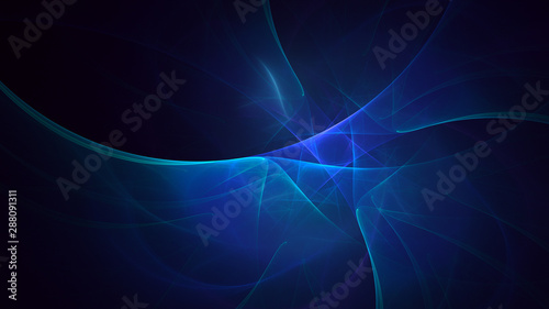 3D rendering multicolored abstract fractal on black background
