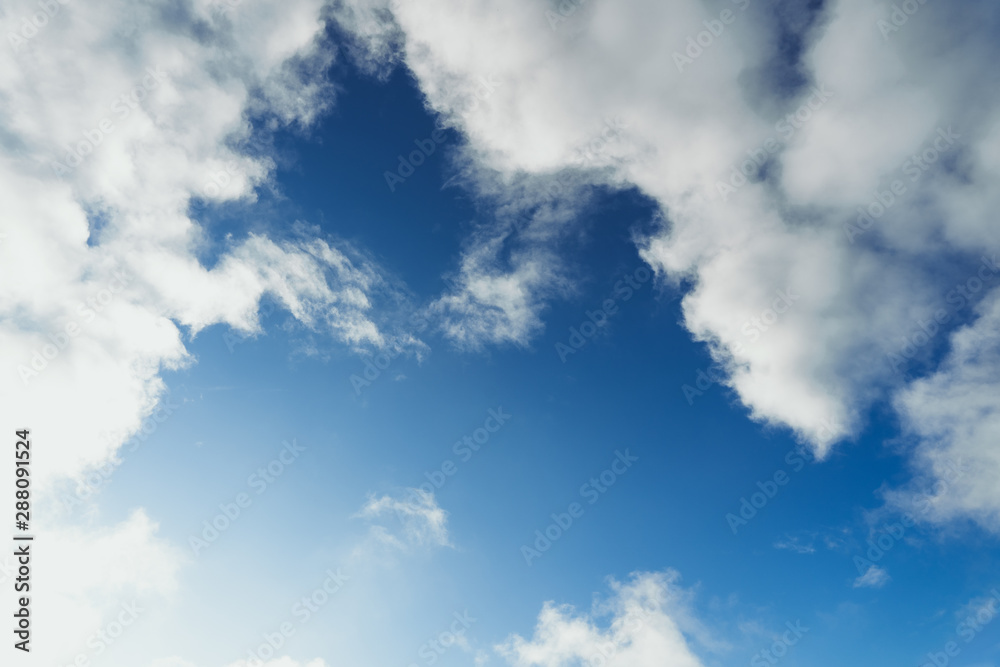Fototapeta premium Blue sky And white clouds in the morning
