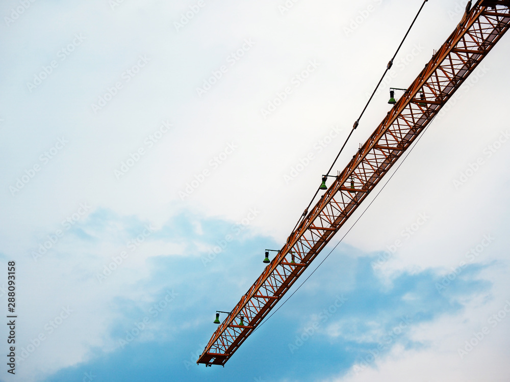 Residential or business infrastructure developmen, Construction crane Residential or business infrastructure developmen, Construction crane