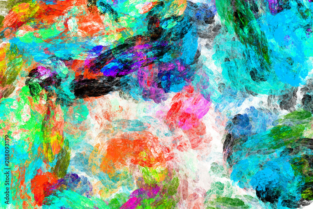 Abstract painting multicolor texture.