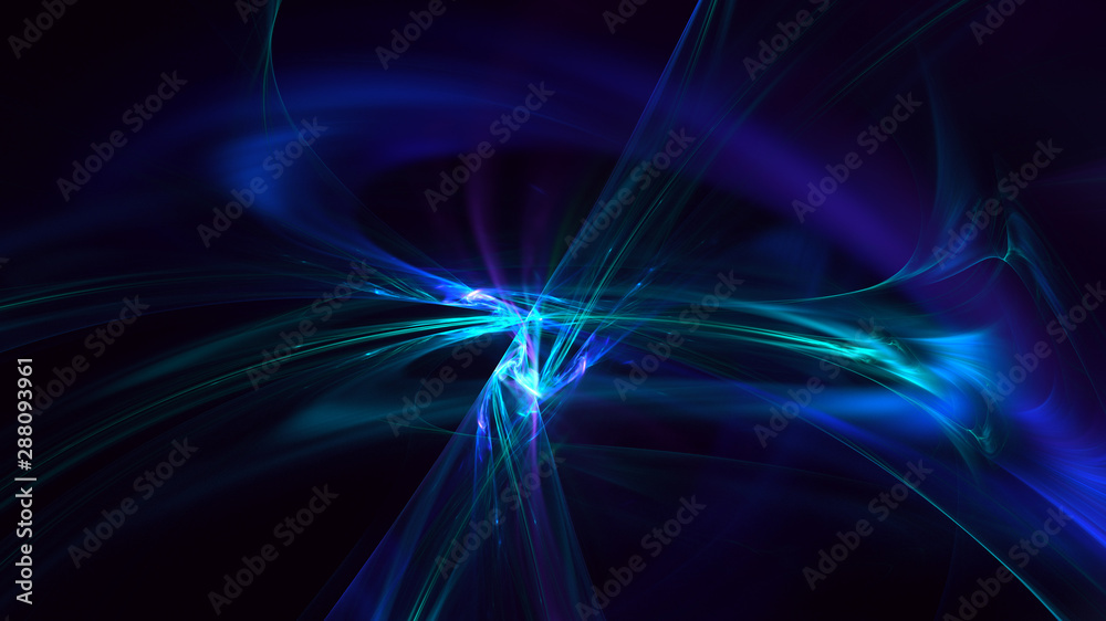 3D rendering multicolored abstract fractal on black background 3D rendering multicolored abstract fractal on black background