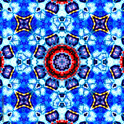 Fototapeta Naklejka Na Ścianę i Meble -  Geometric and abstract background texture design, futuristic background pattern, colorful kaleidoscope background and islamic ottoman art