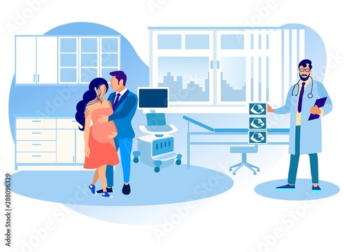 Pregnant Woman Visit Hospital for Belly Sonography