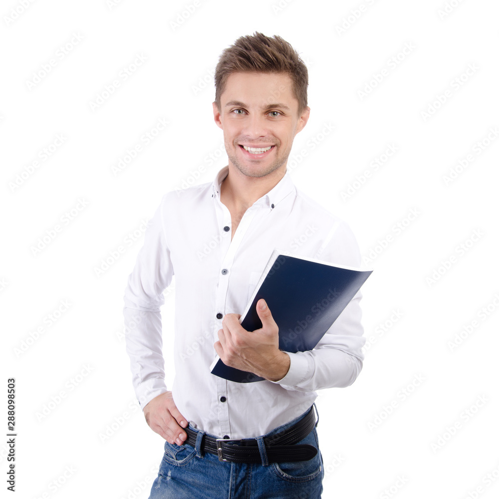 Rest and study. Young attractive student. Rest and study. Young attractive student.
