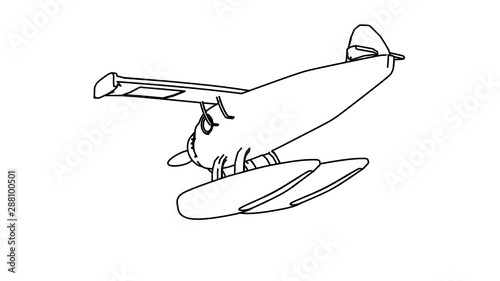 coloring page of hydroplane