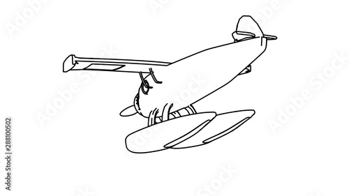 coloring page of hydroplane
