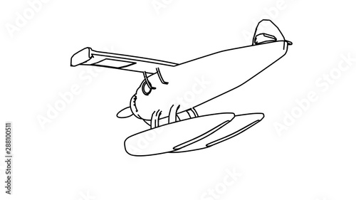 coloring page of hydroplane