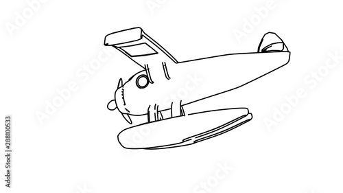 coloring page of hydroplane
