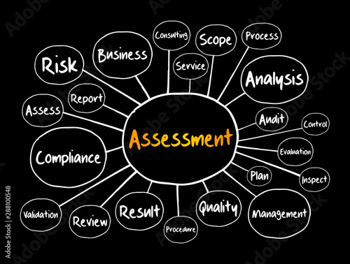 ASSESSMENT mind map, business concept for presentations and reports