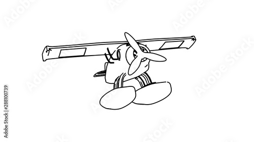 coloring page of hydroplane