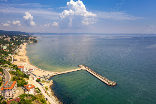 A beautiful aerial view to Golden sands beach and coast, near Varna, Bulgaria