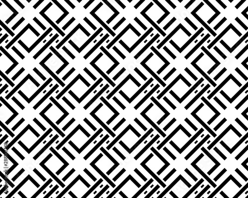 geometric pattern abstract white and black tone vector background, line overlapping with modern concept