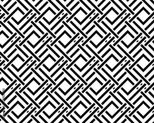 geometric pattern abstract white and black tone vector background, line overlapping with modern concept
