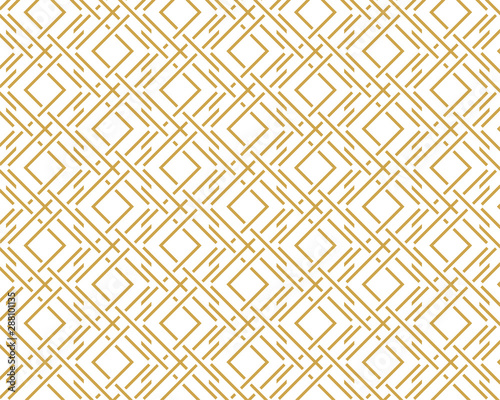 geometric pattern abstract white and gold tone vector background, line overlapping with modern concept