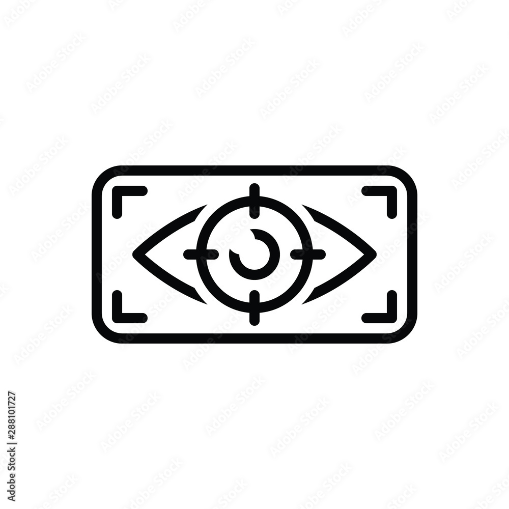 Black line icon for viewer Black line icon for viewer