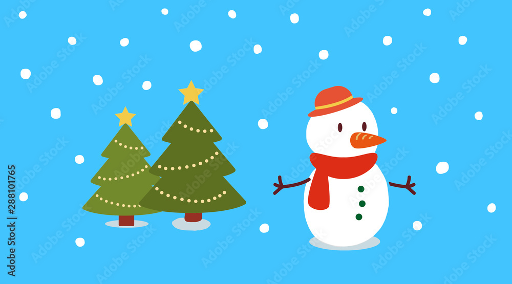 Snowman, Snow, Christmas, Christmas Tree, Cartoon, Illustration, Children, Toys, Children, Interesting, Snow, Winter, Winter,