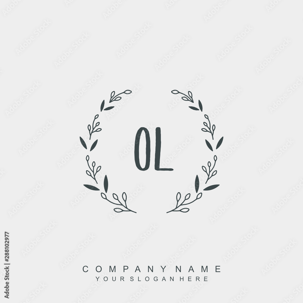 letter O surrounded by beautiful and elegant flowers and leaves. Wedding monogram logo template. letter O surrounded by beautiful and elegant flowers and leaves. Wedding monogram logo template.