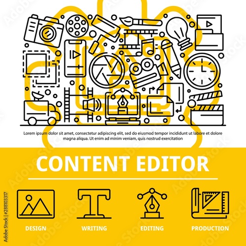 Fototapeta Content editor concept background