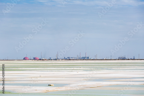 qarhan salt lake industrial landscape photo