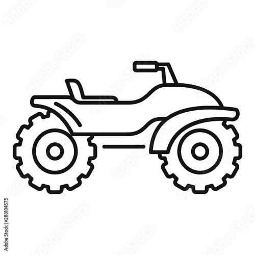 Adventure quad bike icon. Outline adventure quad bike vector icon for web design isolated on white background