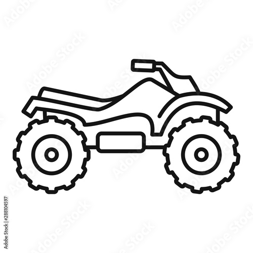 Ride quad bike icon. Outline ride quad bike vector icon for web design isolated on white background