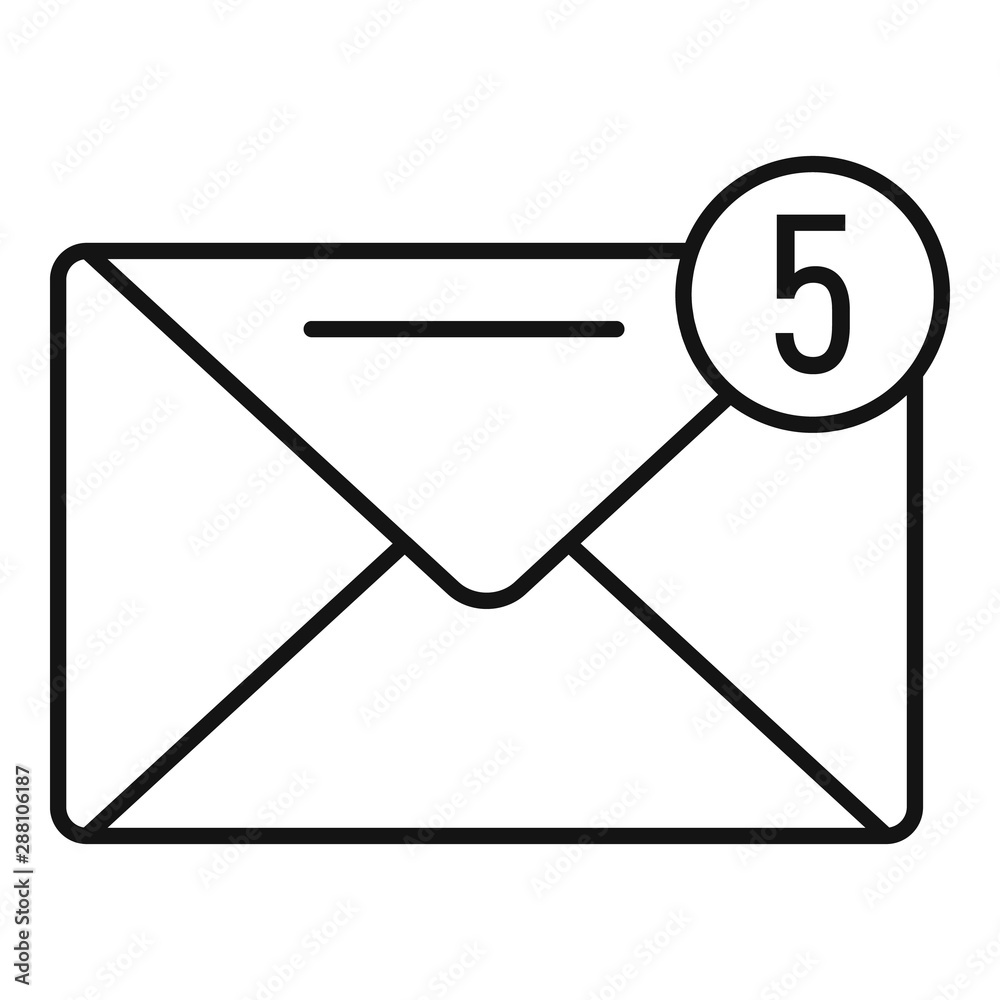 New mail inbox icon. Outline new mail inbox vector icon for web design isolated on white background New mail inbox icon. Outline new mail inbox vector icon for web design isolated on white background