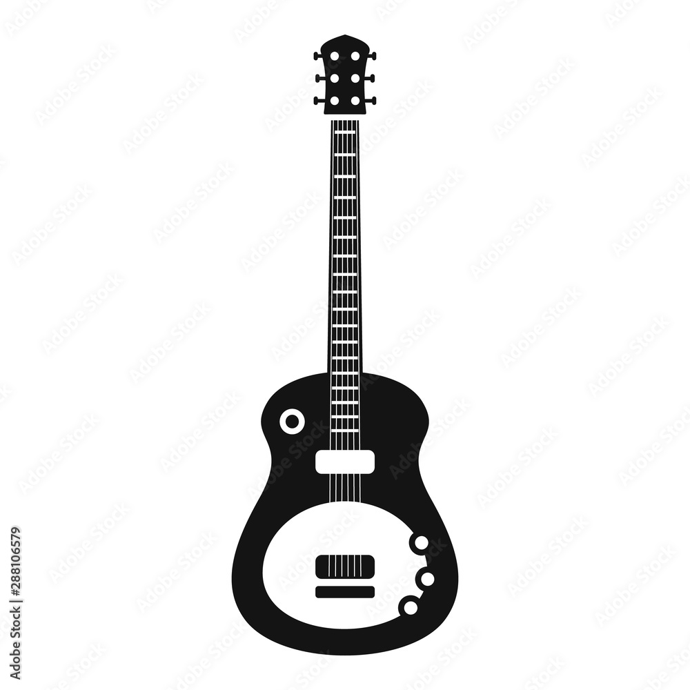 Guitar instrument icon. Simple illustration of guitar instrument vector icon for web design isolated on white background