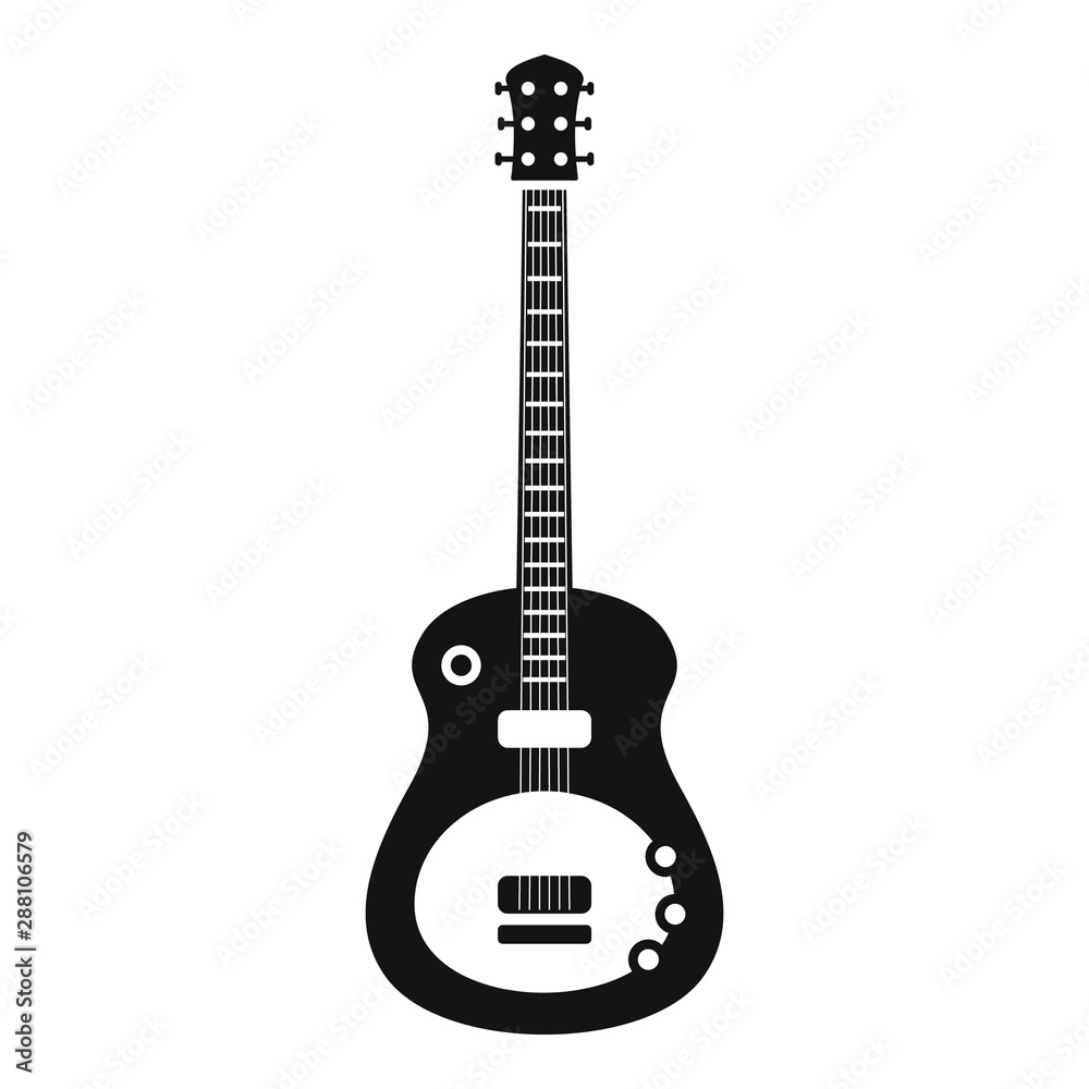Naklejka premium Guitar instrument icon. Simple illustration of guitar instrument vector icon for web design isolated on white background