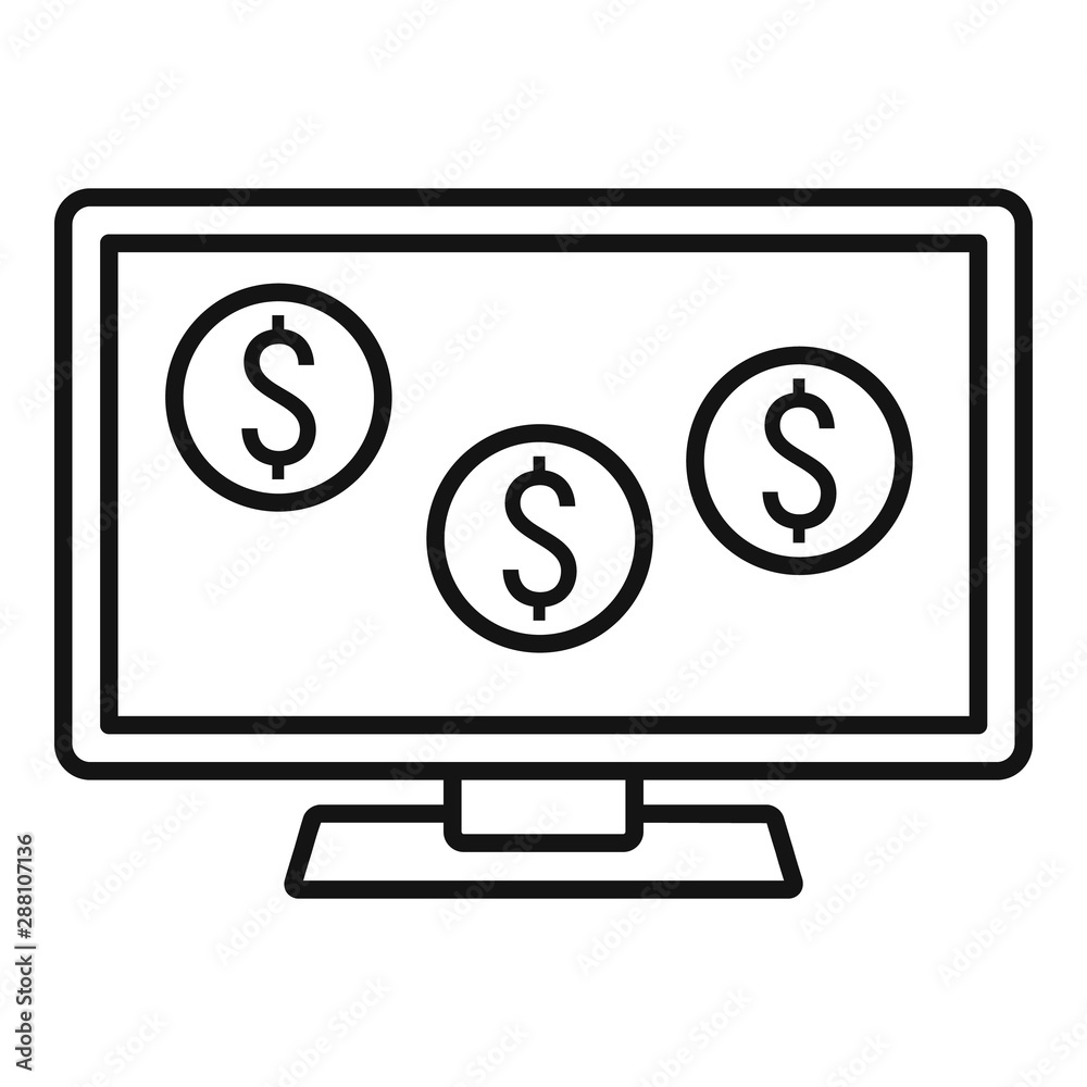 Web gold coins icon. Outline web gold coins vector icon for web design isolated on white background Web gold coins icon. Outline web gold coins vector icon for web design isolated on white background
