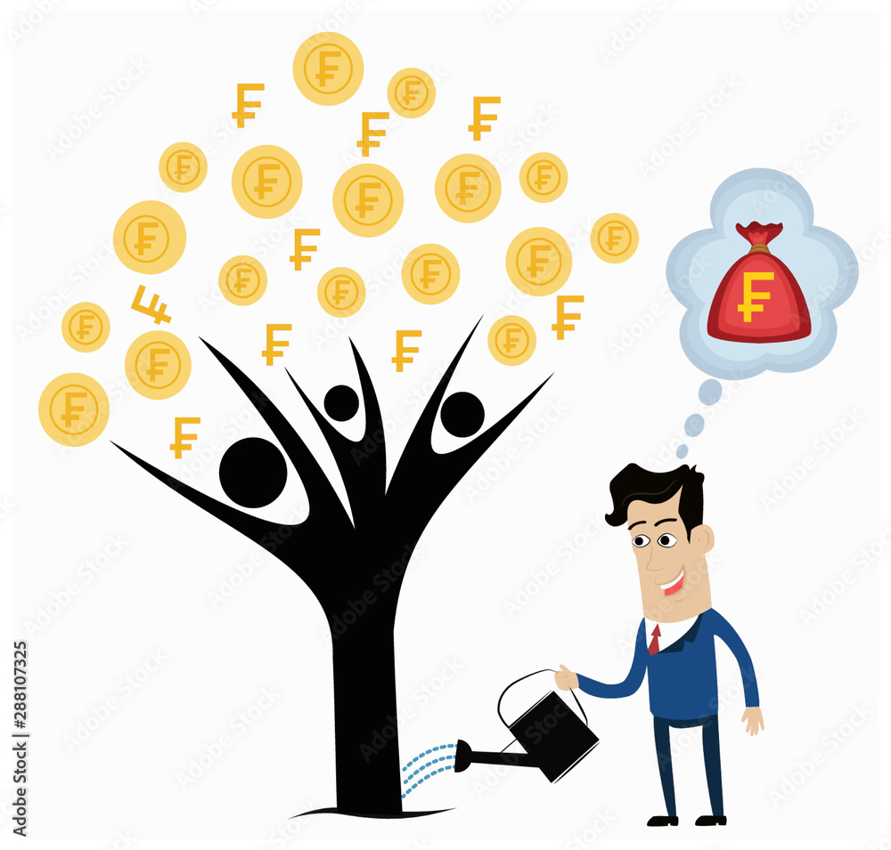 Swiss Franc, Money Tree Stock Vector | Adobe Stock