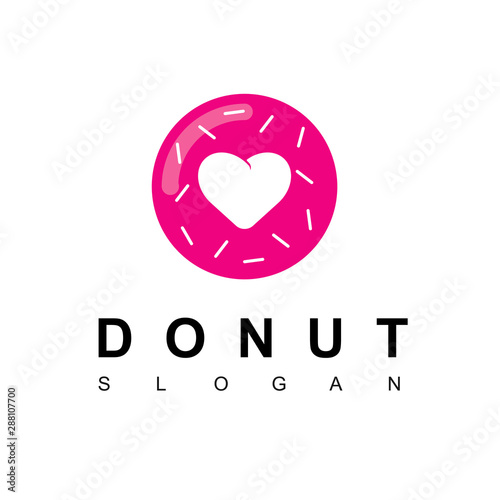 Love Donuts Logo Design Template