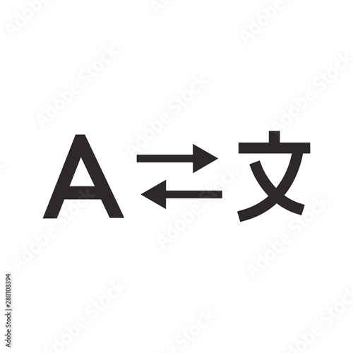 translate icon vector design illustrator