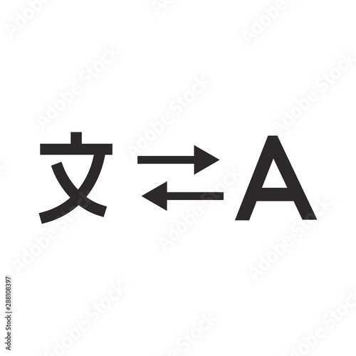 translate icon vector design illustrator