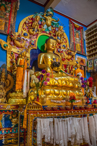 Monastery and budhha colorful unique angle © explorewithinfo