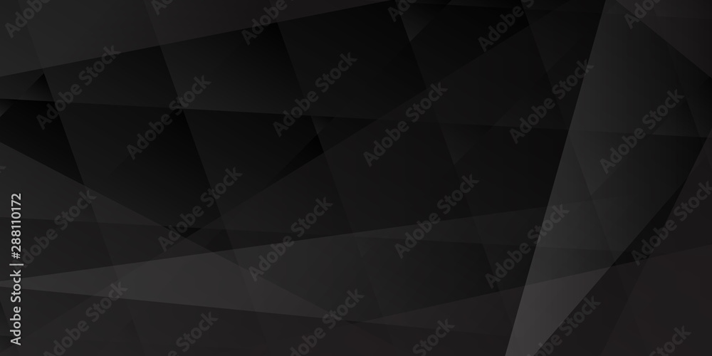 Abstract background of intersecting lines and polygons in black colors - obrazy, fototapety, plakaty 