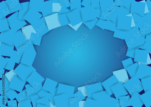 abstract square blank paper blue vector background, rectangle overlapping with shadow modern concept, space for text or message web and book design