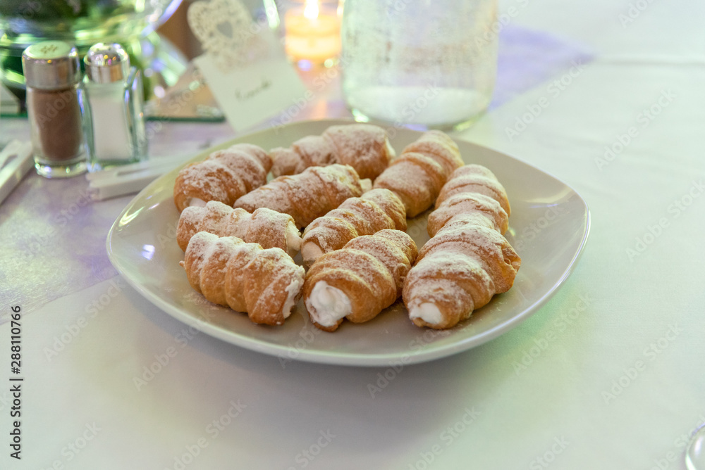 traditional austrian dessert sweets sugar roll traditional austrian dessert sweets sugar roll