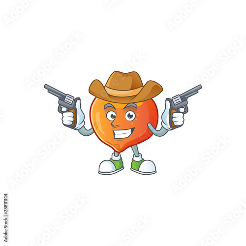 Cowboy nectarian fresh cartoon character with mascot