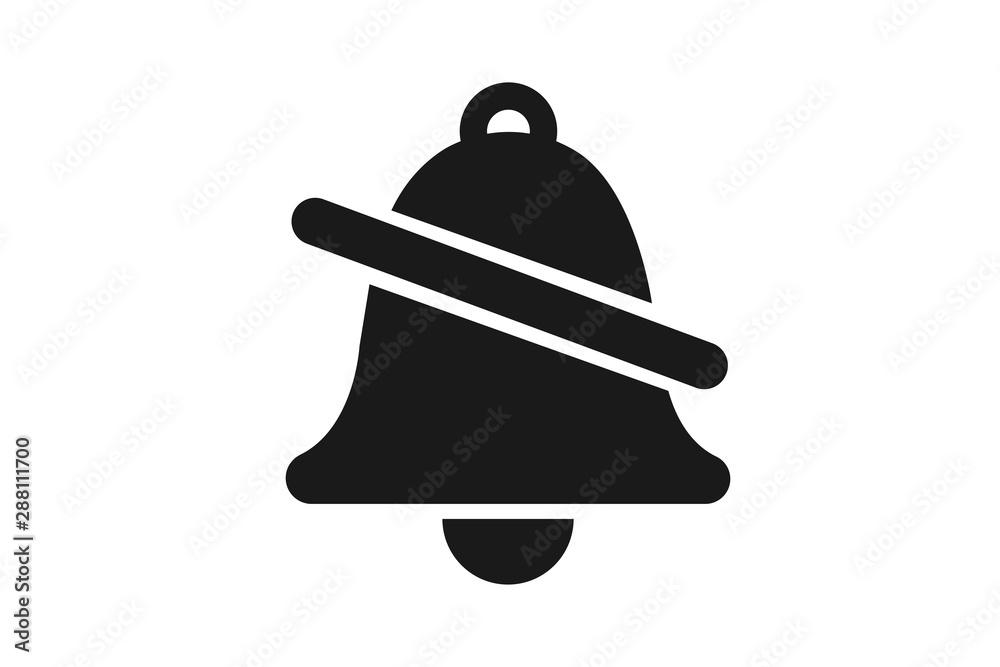 Fototapeta premium silent icon, bell not alowed icon vector illustration