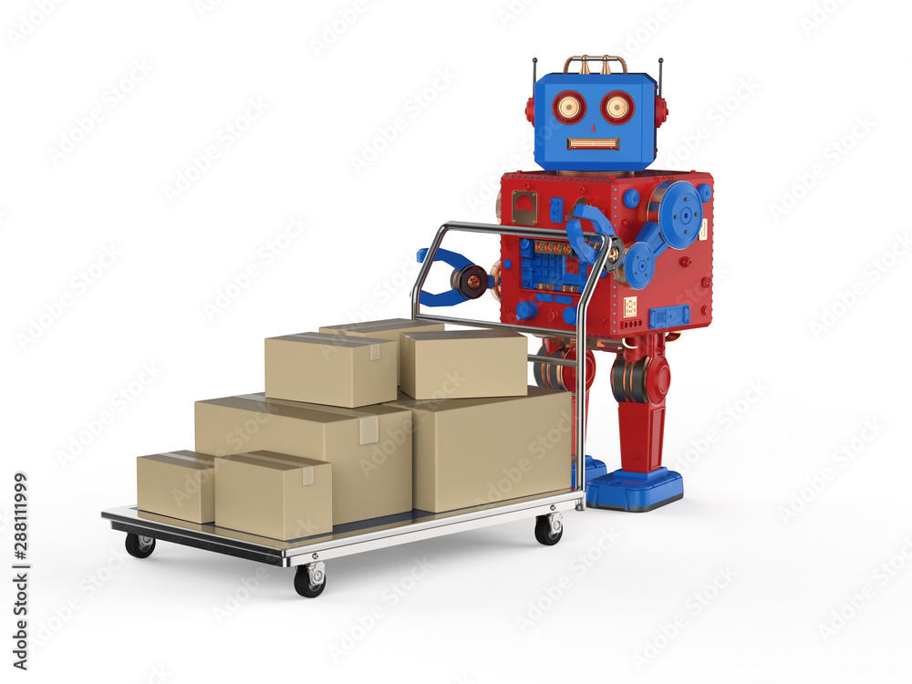 Fototapeta premium Automation warehouse concept