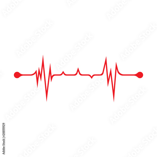 Art design health medical heartbeat pulse vector