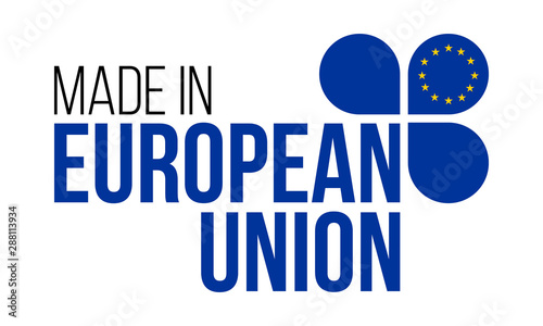 made in european union, vector logo on white background