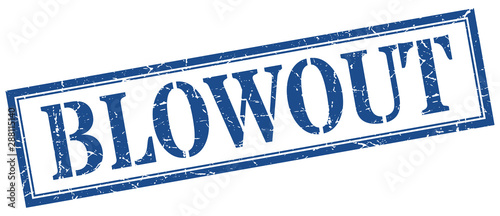 blowout stamp. blowout square grunge sign. blowout