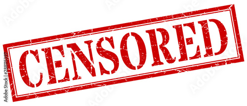 censored stamp. censored square grunge sign. censored