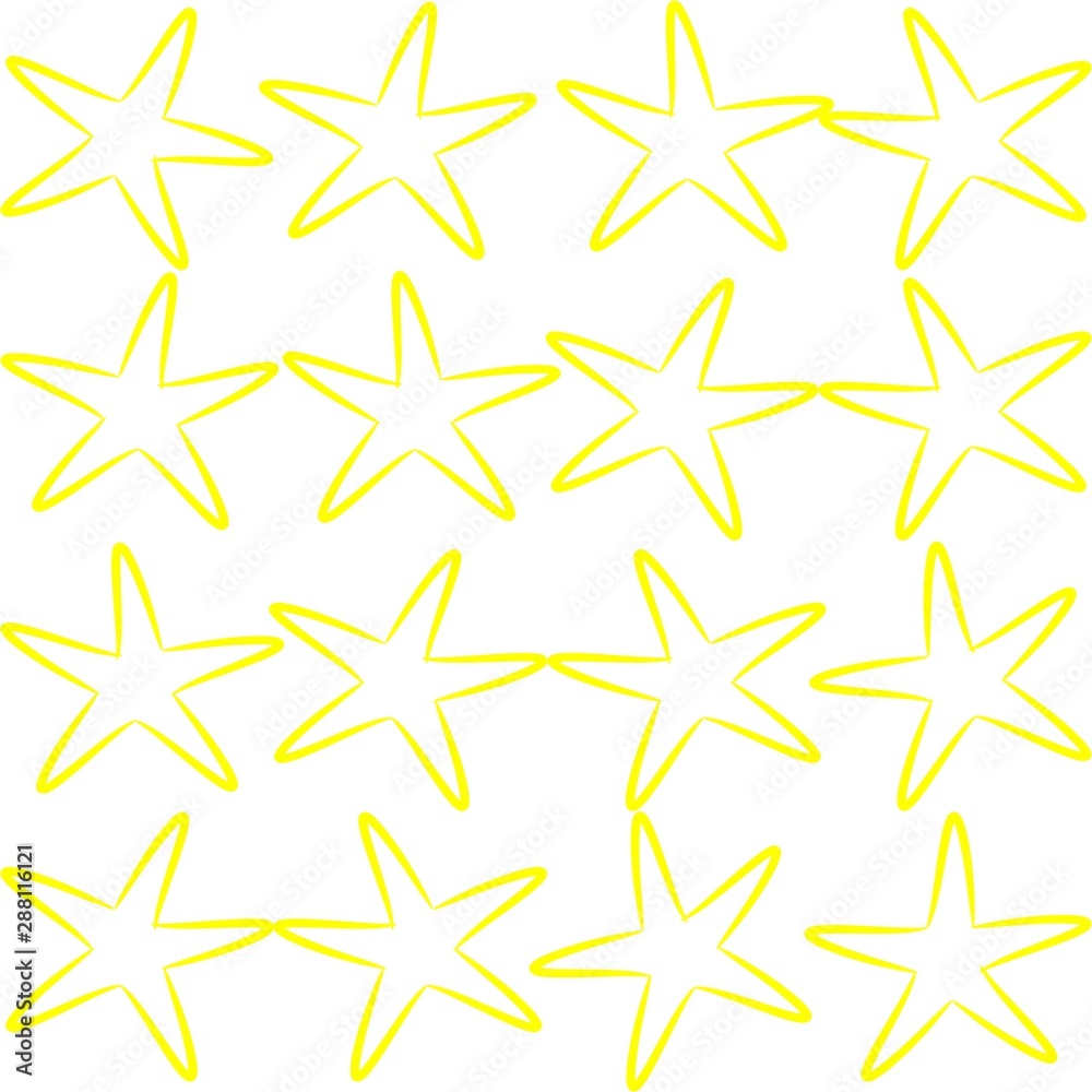 Obraz premium seamless pattern with starfishes vector white background