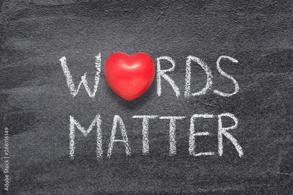 words matter heart - obrazy, fototapety, plakaty 