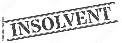 insolvent stamp. insolvent square grunge sign. insolvent