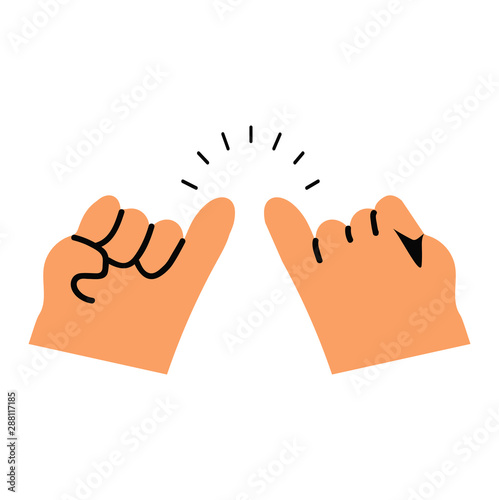 Hand cartoon Making a Promise
